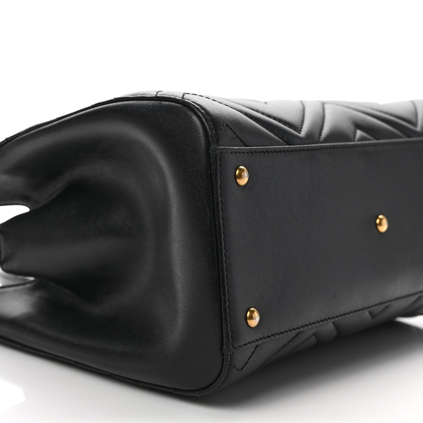 Calfskin Matelasse Small GG Marmont Tote Black