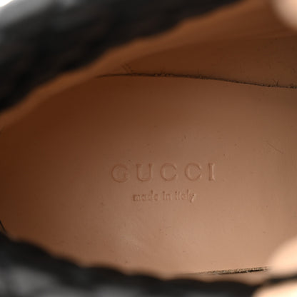 Gucci Magnum Calfskin Nappa Quilted Lace Up Ankle Boots 39.5 Black 5 of 11