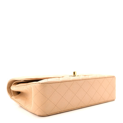 Chanel Caviar Quilted Medium Double Flap Beige 4 of 10