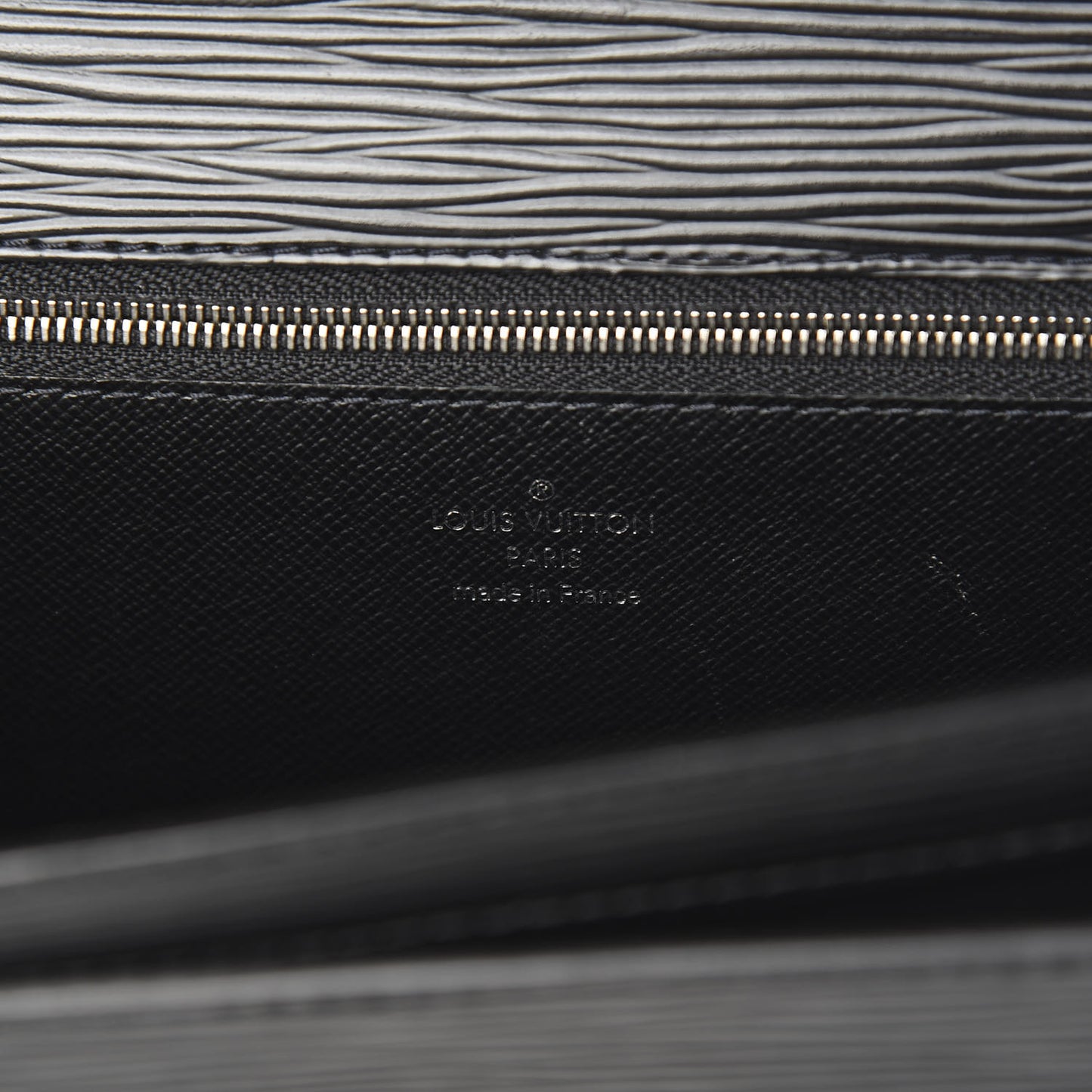 Epi Pochette Sellier Dragonne Clutch Black