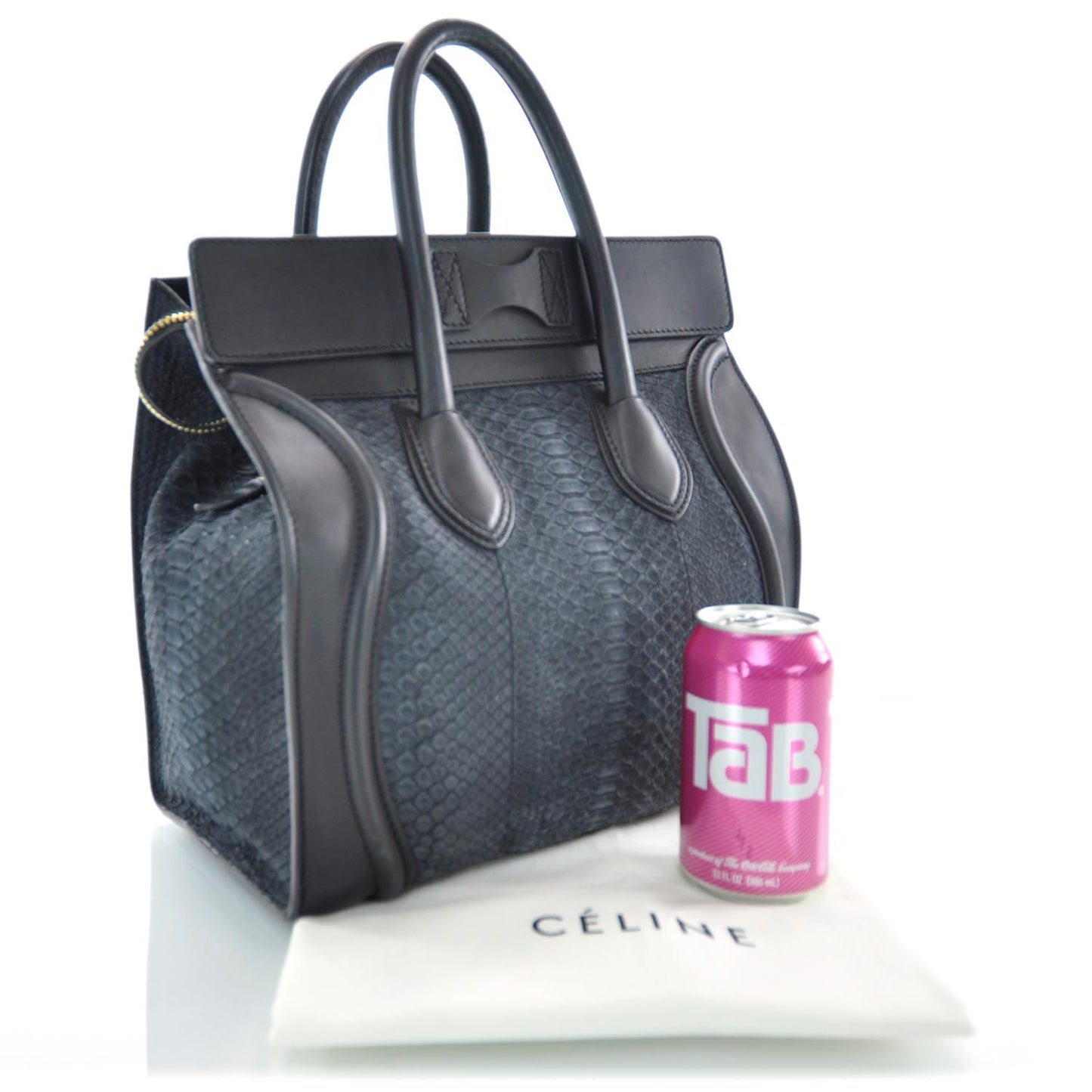 Ombre Python Mini Luggage Black
