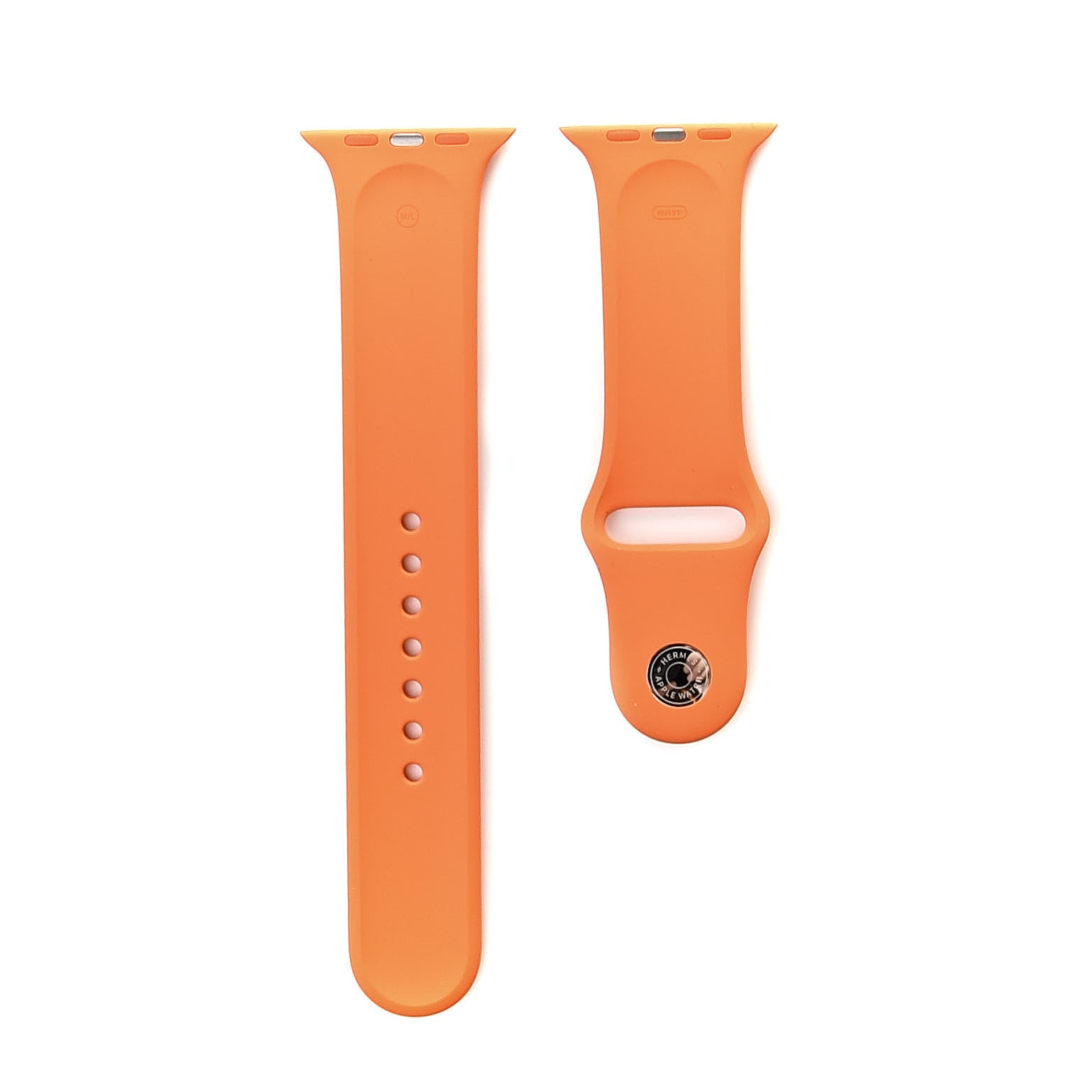 Hermes Silicone 44mm Apple Sports Watch Single Tour Band Orange 1 of 6