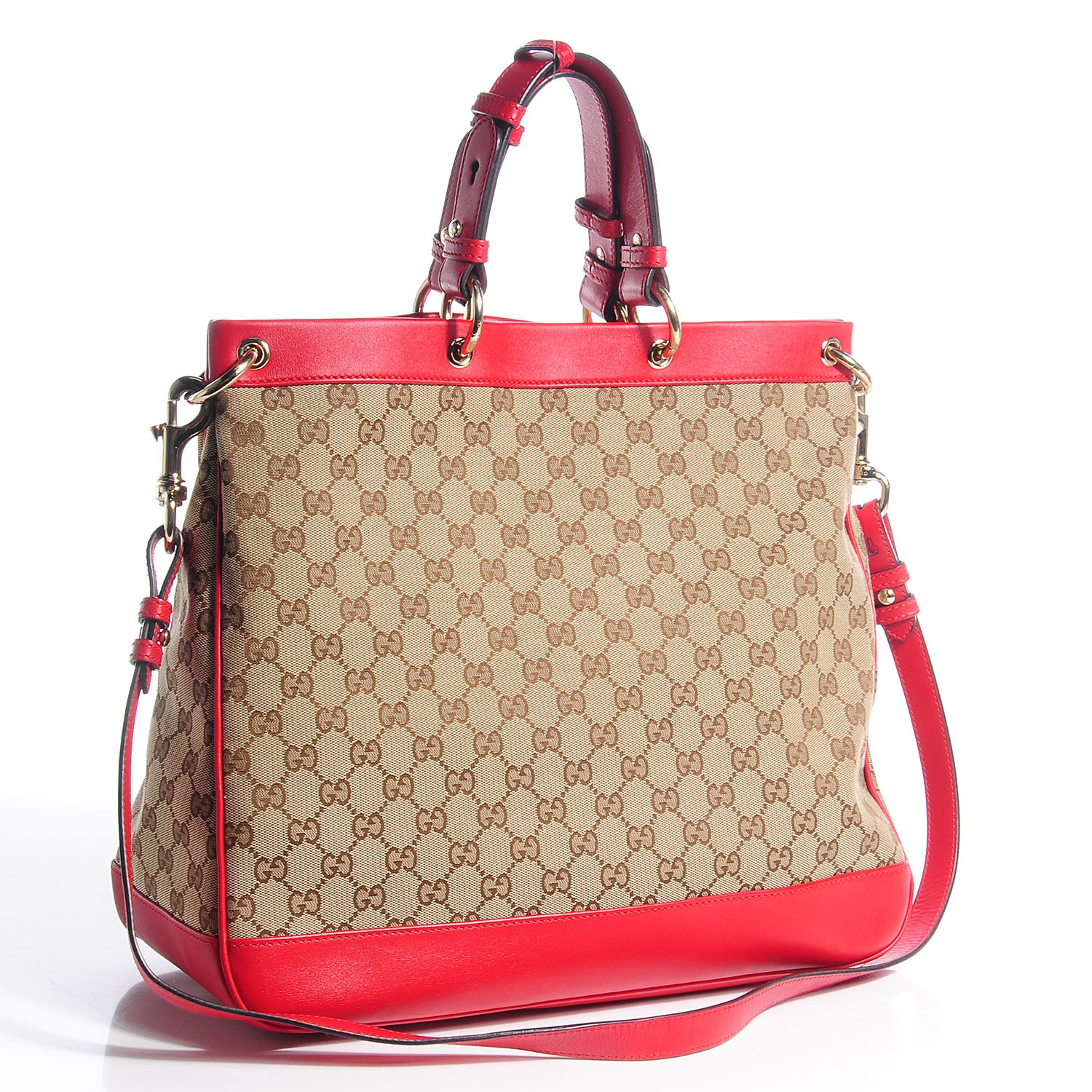 Gucci Monogram Medium Valentine Top Handle Bag Red 3 of 10