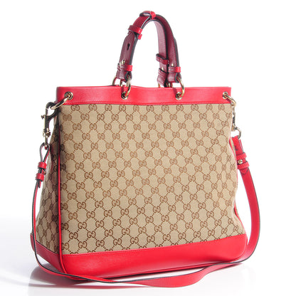 Gucci Monogram Medium Valentine Top Handle Bag Red 3 of 10