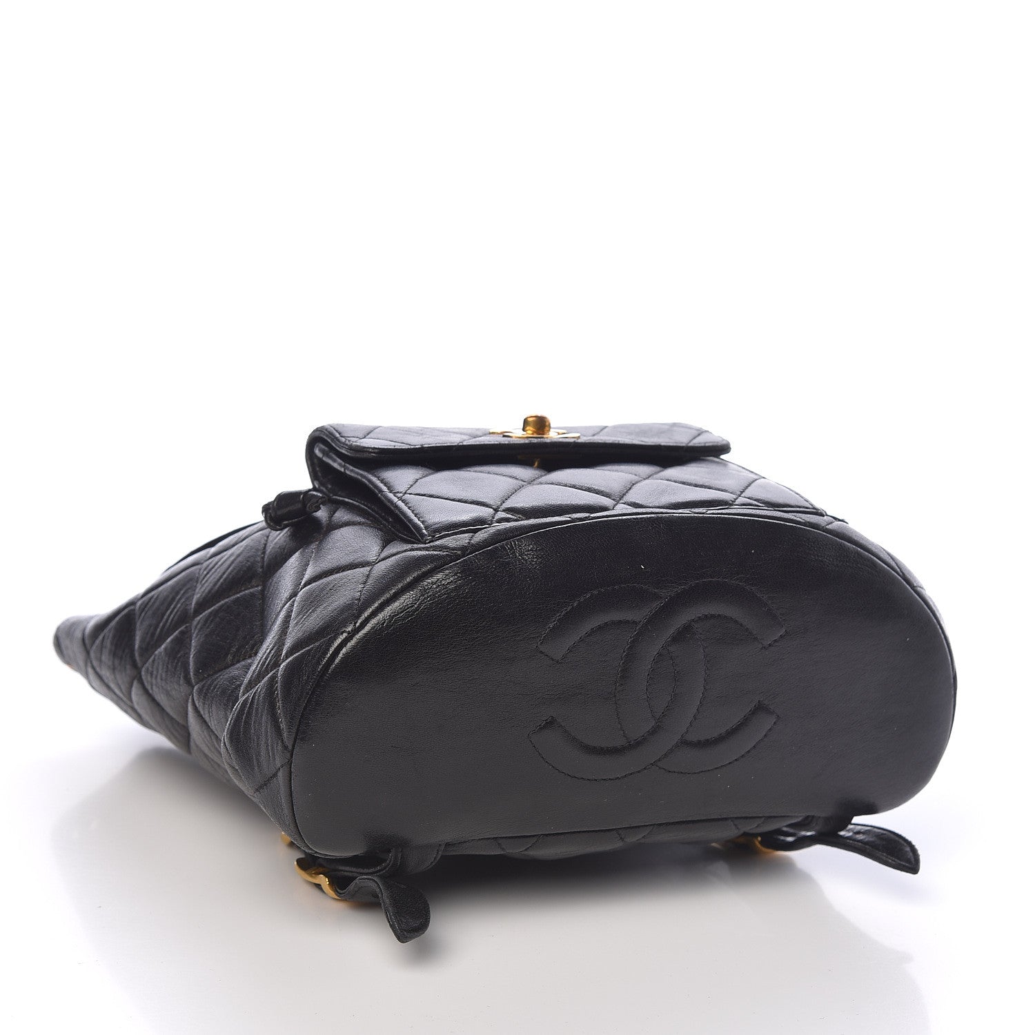 Chanel Lambskin Quilted CC Chain Backpack Black 4 of 10