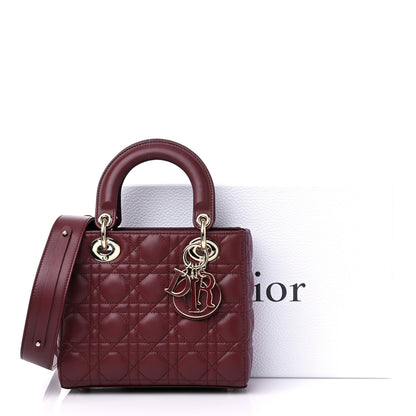 Christian Dior Lambskin Cannage Small My ABCDior Lady Dior Plum 13 of 13