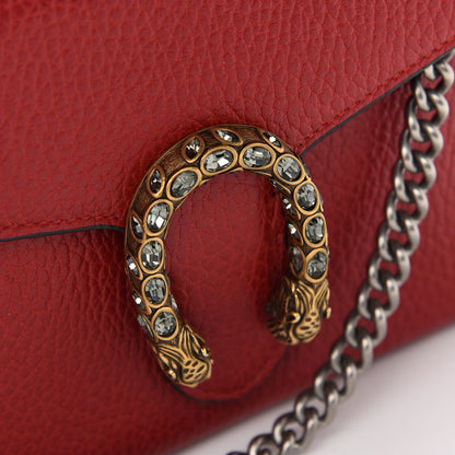 Gucci Calfskin Mini Dionysus Chain Wallet Hibiscus Red 9 of 11