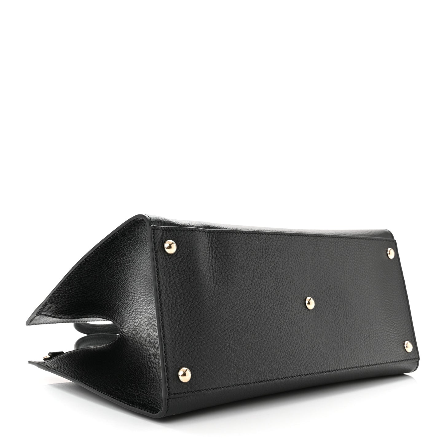 Dollar Calfskin Large Soho Top Handle Satchel Black