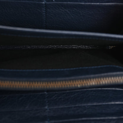 Balenciaga Agneau Classic Hardware Continental Zip Around Wallet Bleu Obscur 5 of 14