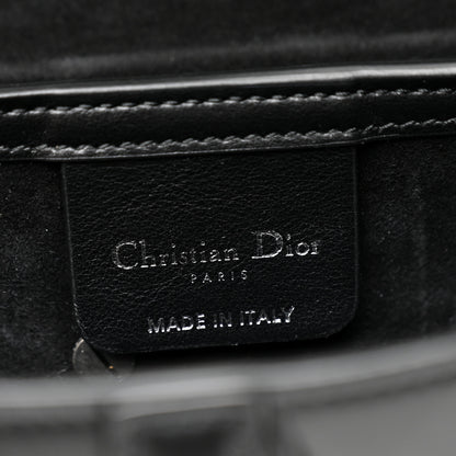 Christian Dior Smooth Calfskin Braided Saddle Bag With Strap Black 6 of 10