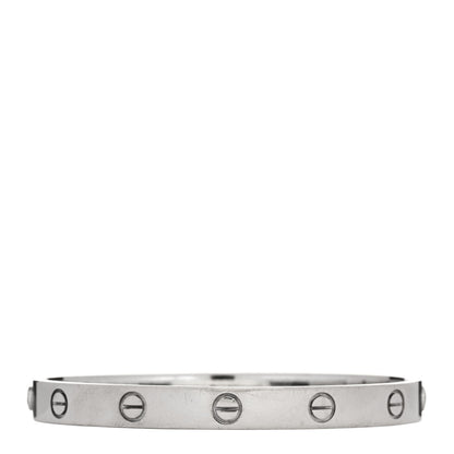 Cartier 18K White Gold LOVE Bracelet 17 1 of 10