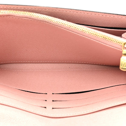 Louis Vuitton Damier Ebene Sarah Wallet NM Rose Ballerine 6 of 10