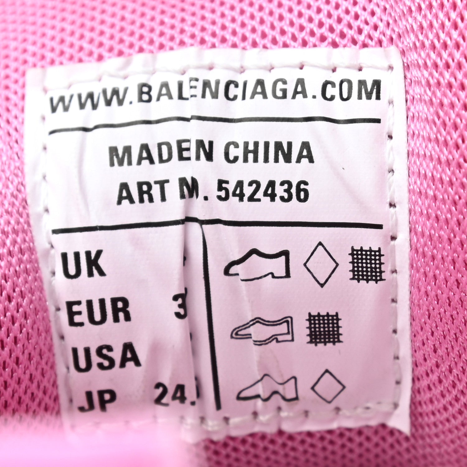 Balenciaga Mesh Nylon Womens Track Sneakers 37 Pink 7 of 7