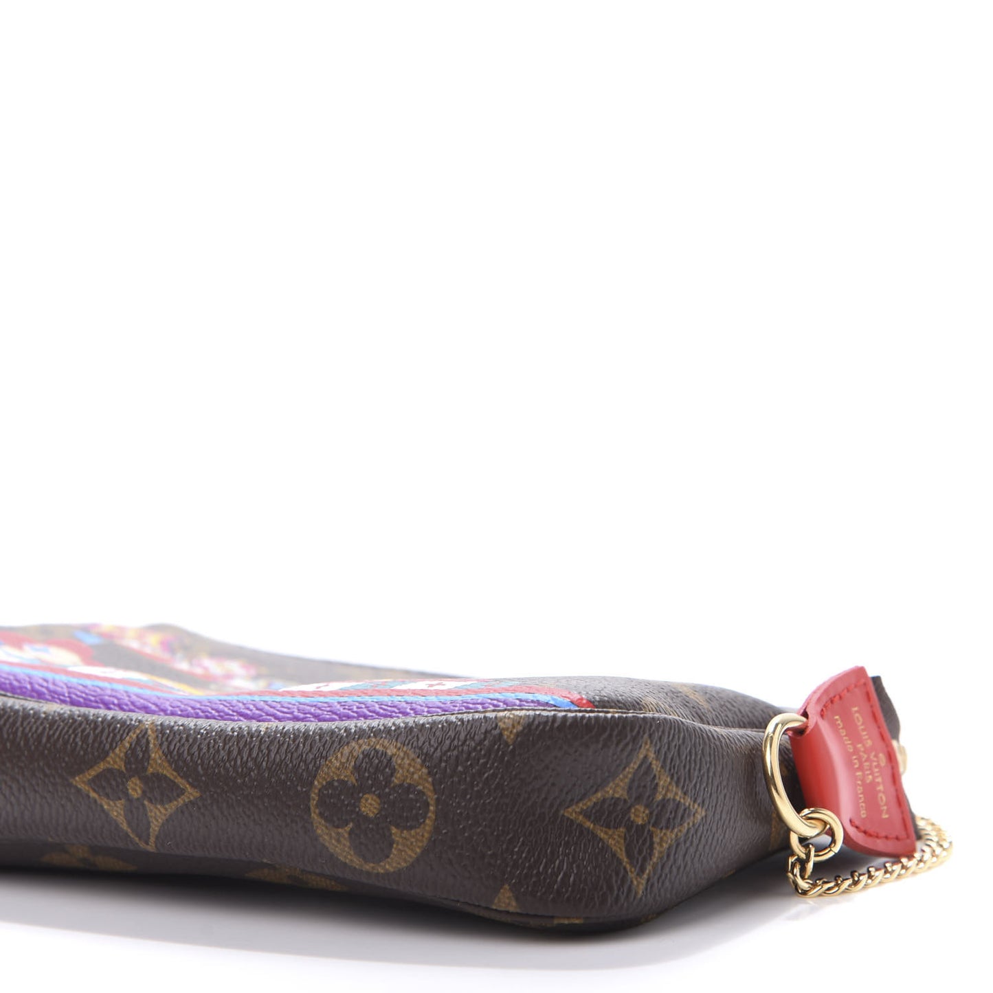 Monogram 2020 Christmas Animation Bumper Cars Mini Pochette Accessories Coquelicot