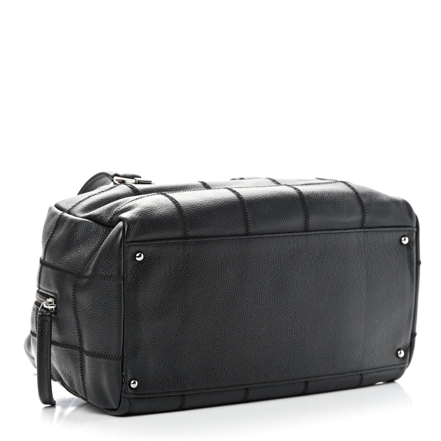 Caviar Square Stitched Bowler Black