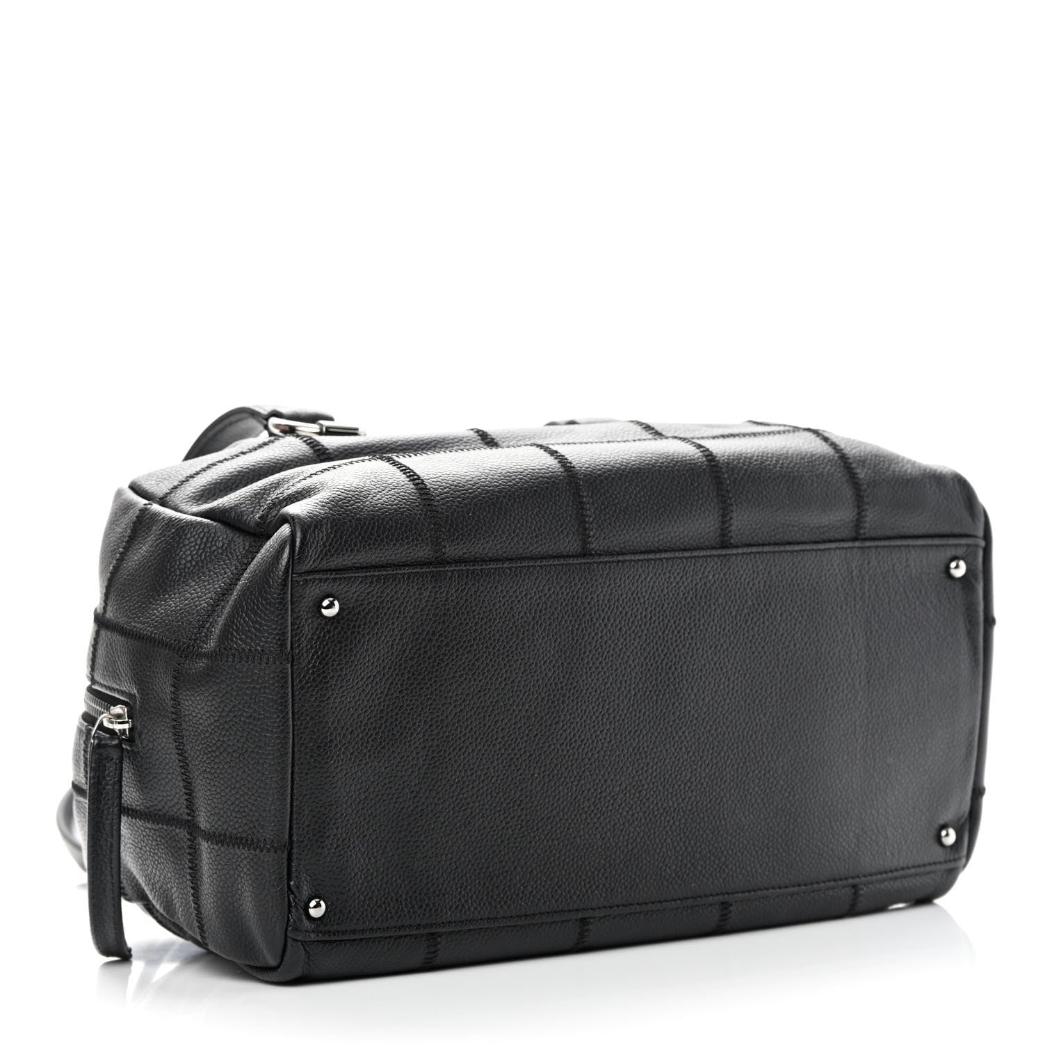 Chanel Caviar Square Stitched Bowler Black 3 of 12
