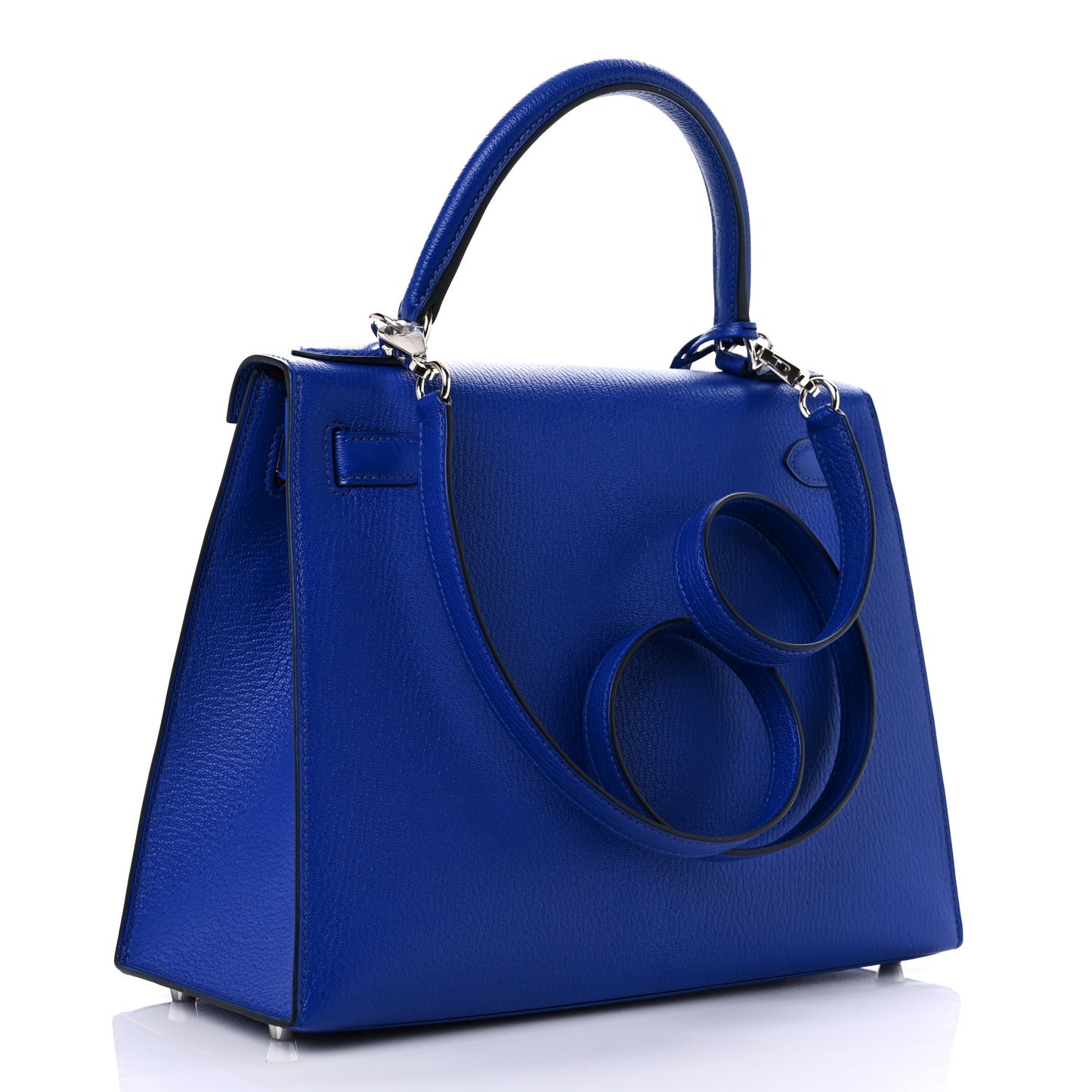 Chevre Mysore Horseshoe Kelly Sellier 28 Bleu Electrique Magnolia