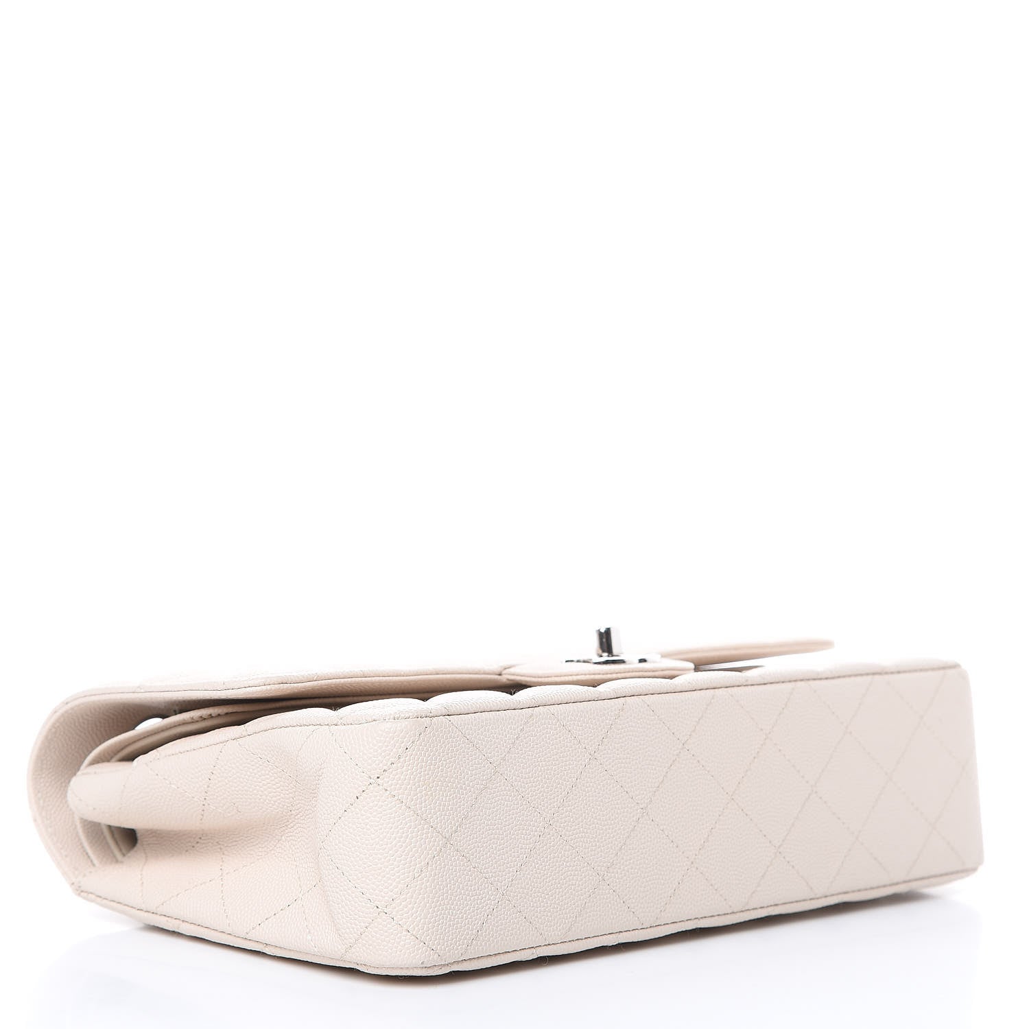 Chanel Caviar Quilted Medium Double Flap Light Beige 4 of 12