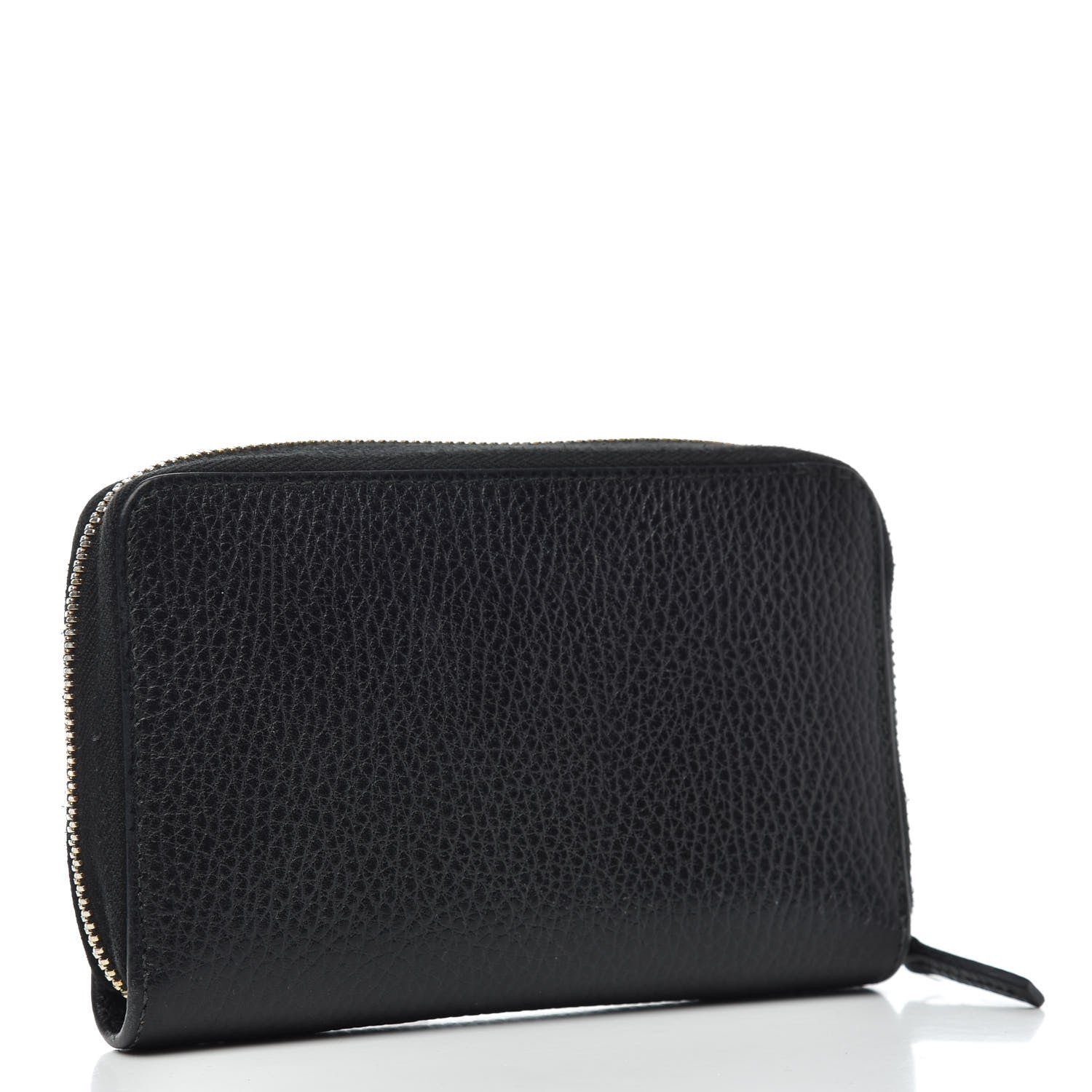 Gucci Pebbled Calfskin Zip Around Wallet Black 3 of 6