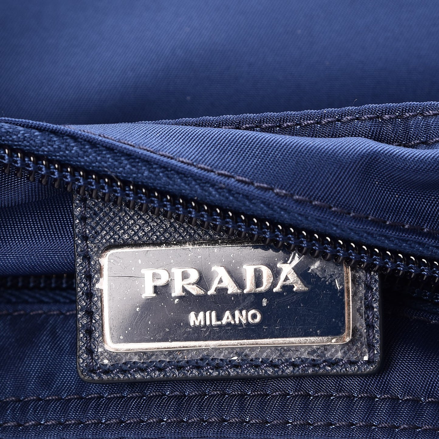 Tessuto Nylon Flat Messenger Bag Royal Blue
