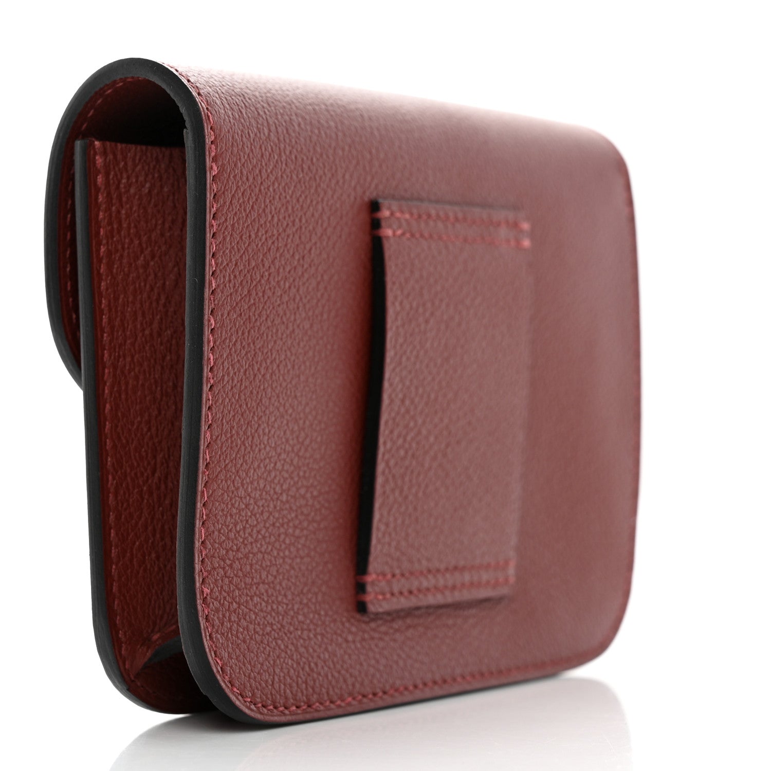 Hermes Evercolor Bi-Color Constance Slim Wallet Rouge H Rose Azalee 4 of 11
