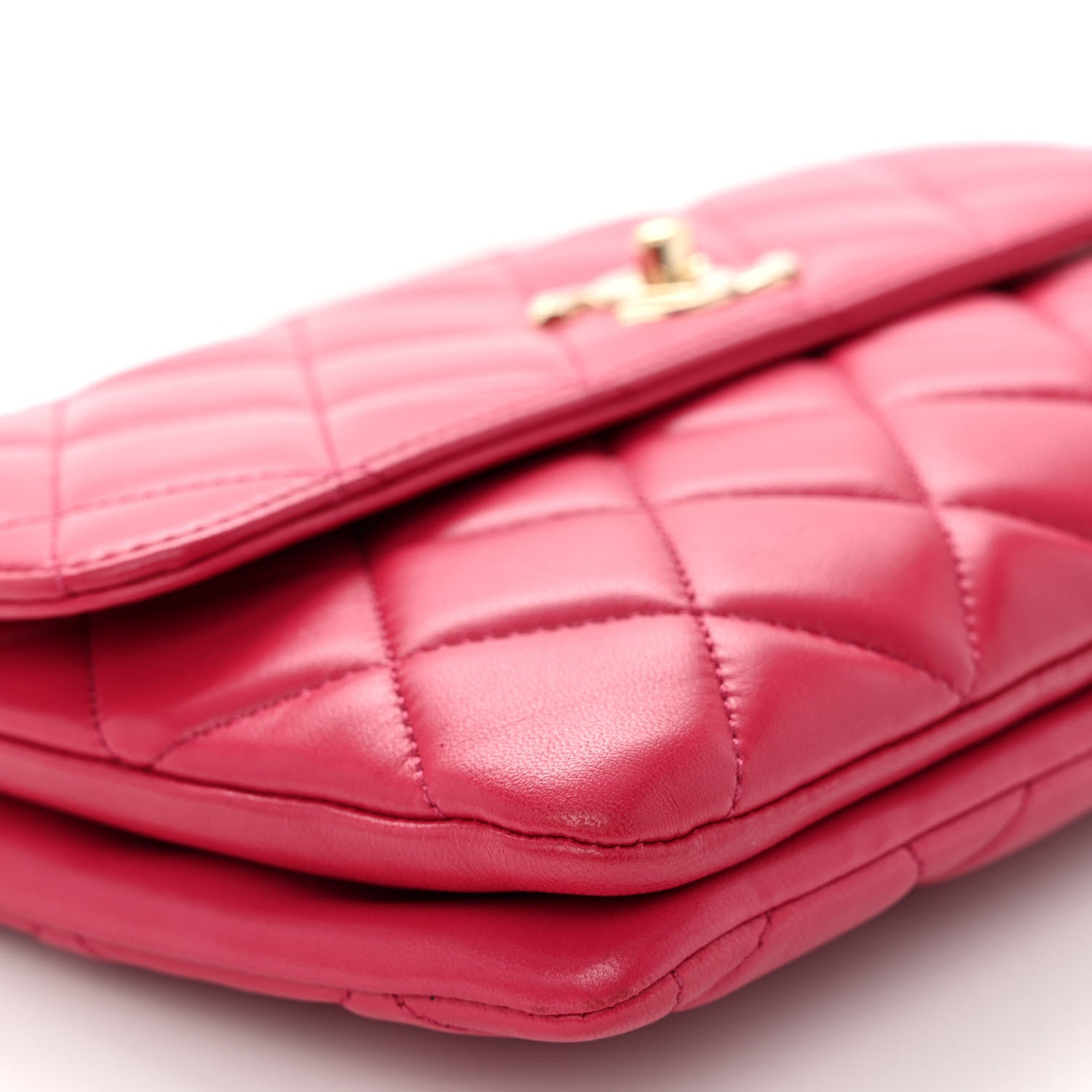 Chanel Lambskin Quilted Medium Trendy CC Flap Dark Pink 9 of 10