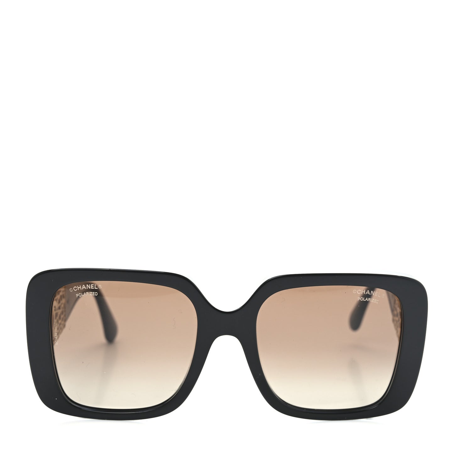 Acetate Metal Polarized Square Sunglasses 5532-A Black