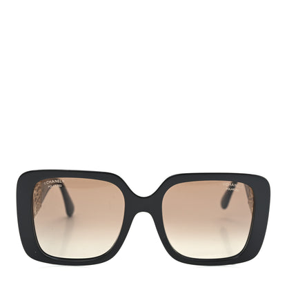 Chanel Acetate Metal Polarized Square Sunglasses 5532-A Black 2 of 7