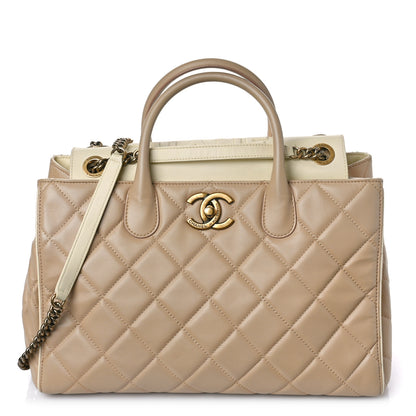 Chanel Lambskin Quilted Small Portobello Tote Beige 1 of 14