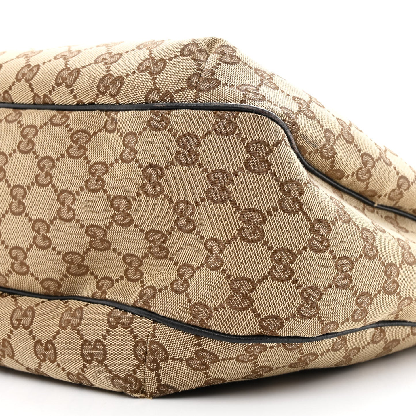 Monogram Large New Ladies Web Hobo Dark Brown