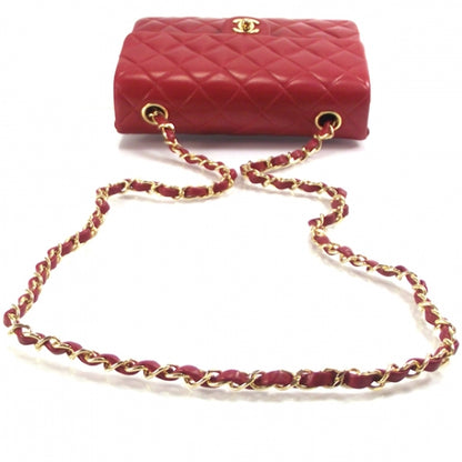Chanel Vintage Lambskin Quilted Mini Flap Red 5 of 12