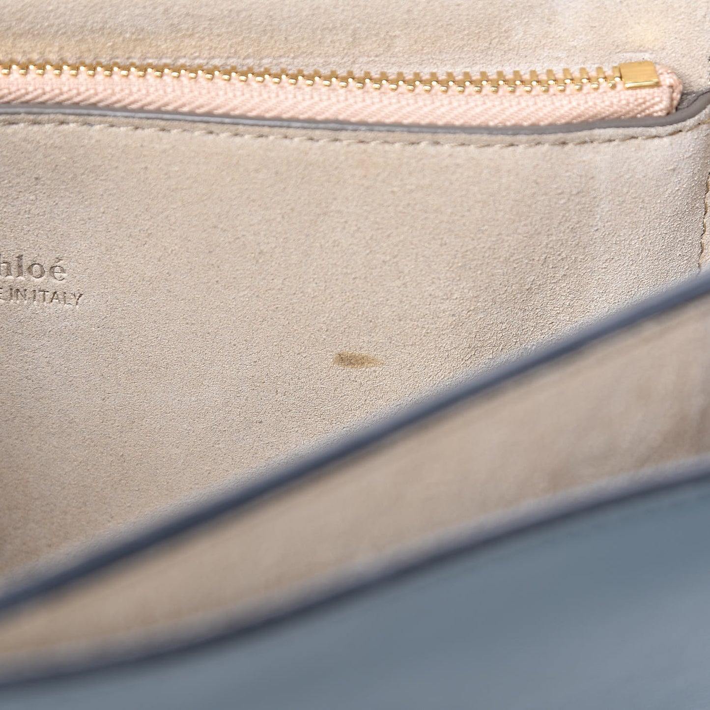 Suede Calfskin Medium Faye Shoulder Bag Cloudy Blue