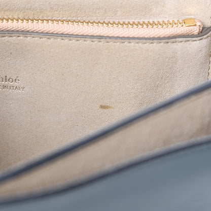 Chloe Suede Calfskin Medium Faye Shoulder Bag Cloudy Blue 7 of 11