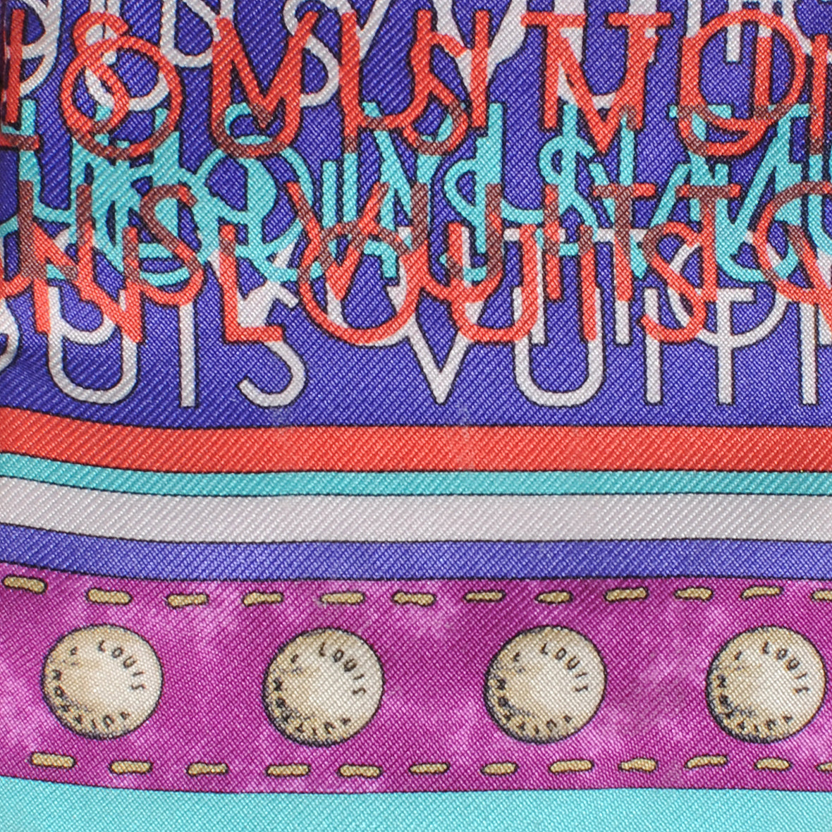 Louis Vuitton Silk Monogram Map Bandeau Blue Lagon 3 of 3