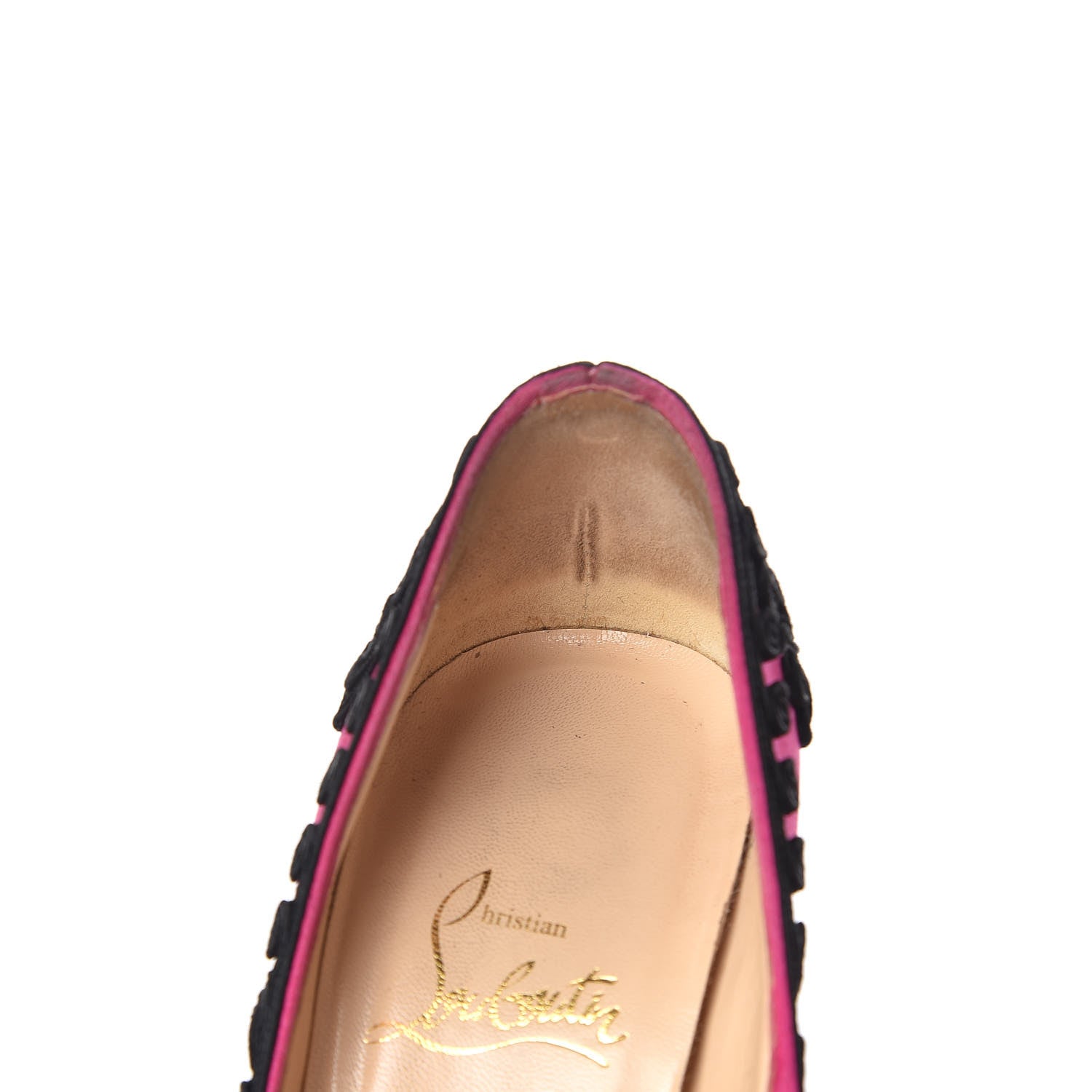 Christian Louboutin Satin Samira 100 Pumps 35.5 Pink Black 12 of 12
