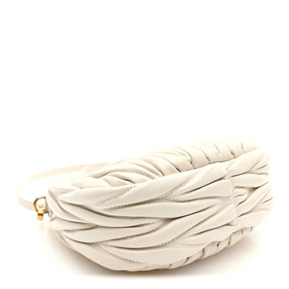 Miu Miu Nappa Matelasse Mini Wander Hobo White 4 of 9