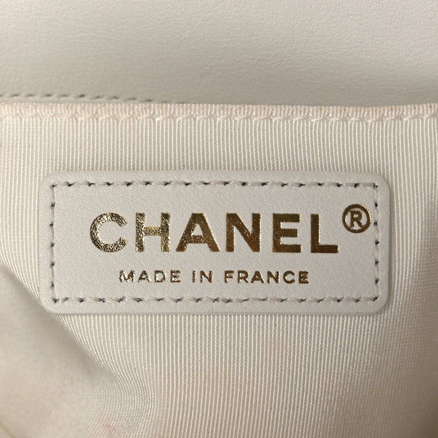 Lambskin Quilted Small Boy Flap White