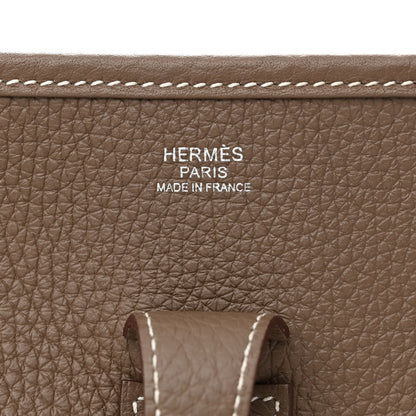 Hermes Taurillon Clemence Evelyne III PM Etoupe 6 of 10