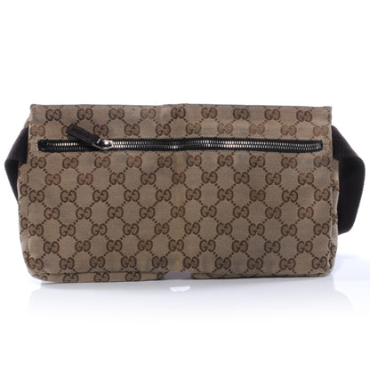 Gucci GG Monogram Web Double Pocket Belt Bag Ebony 3 of 7