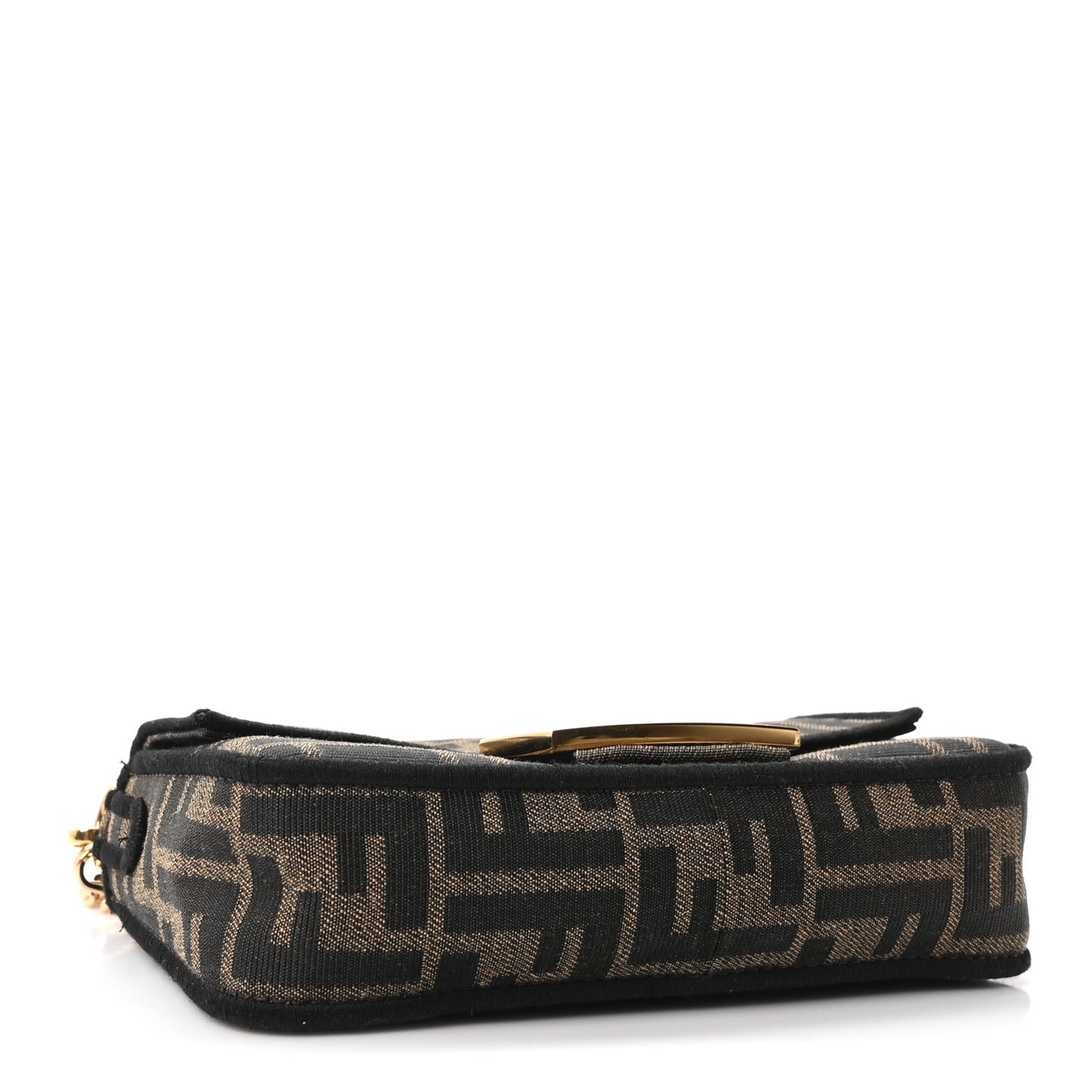 Fabric Jacquard FF 1974 Mini Baguette Tobacco Moro Black