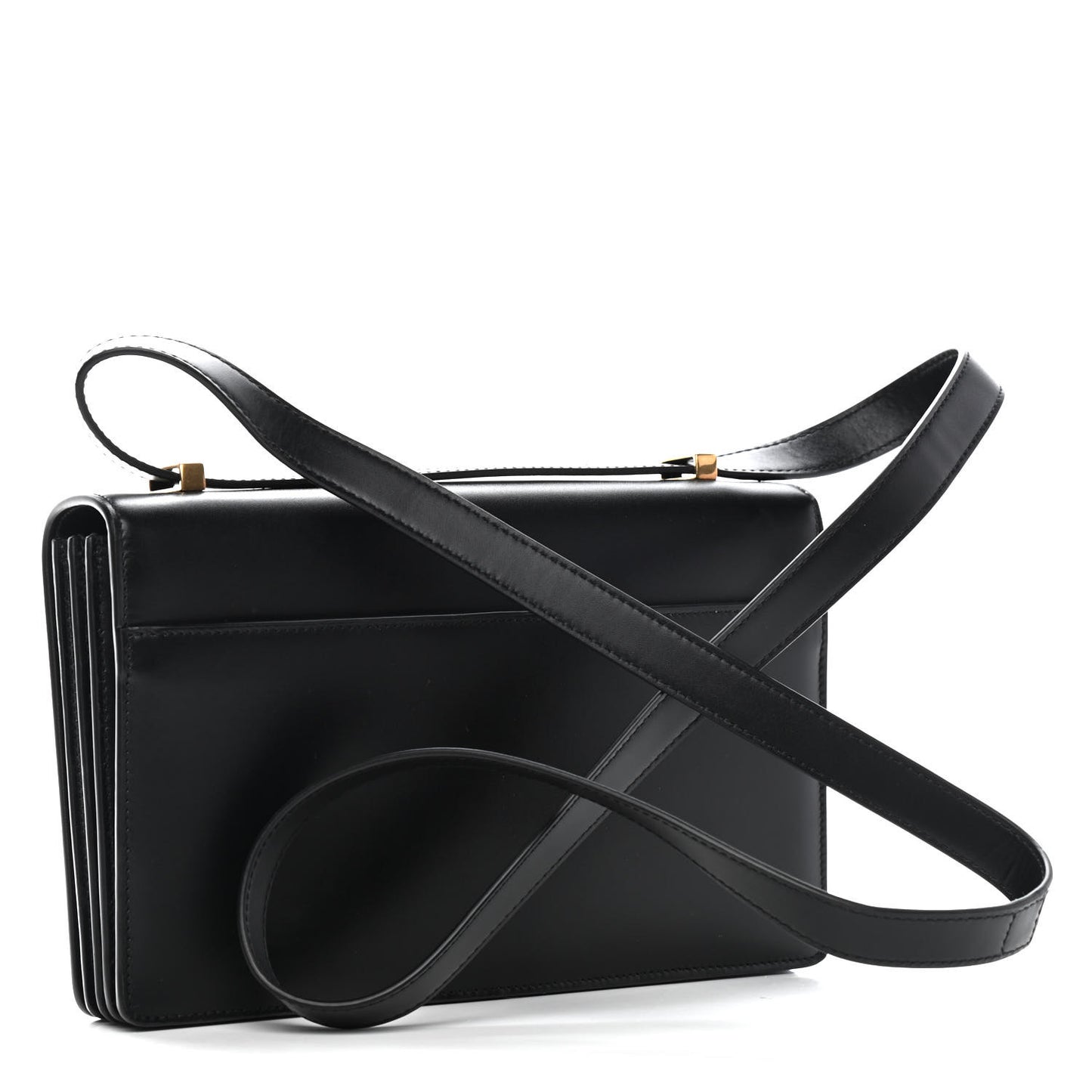 Smooth Calfskin Shoulder Bag Black
