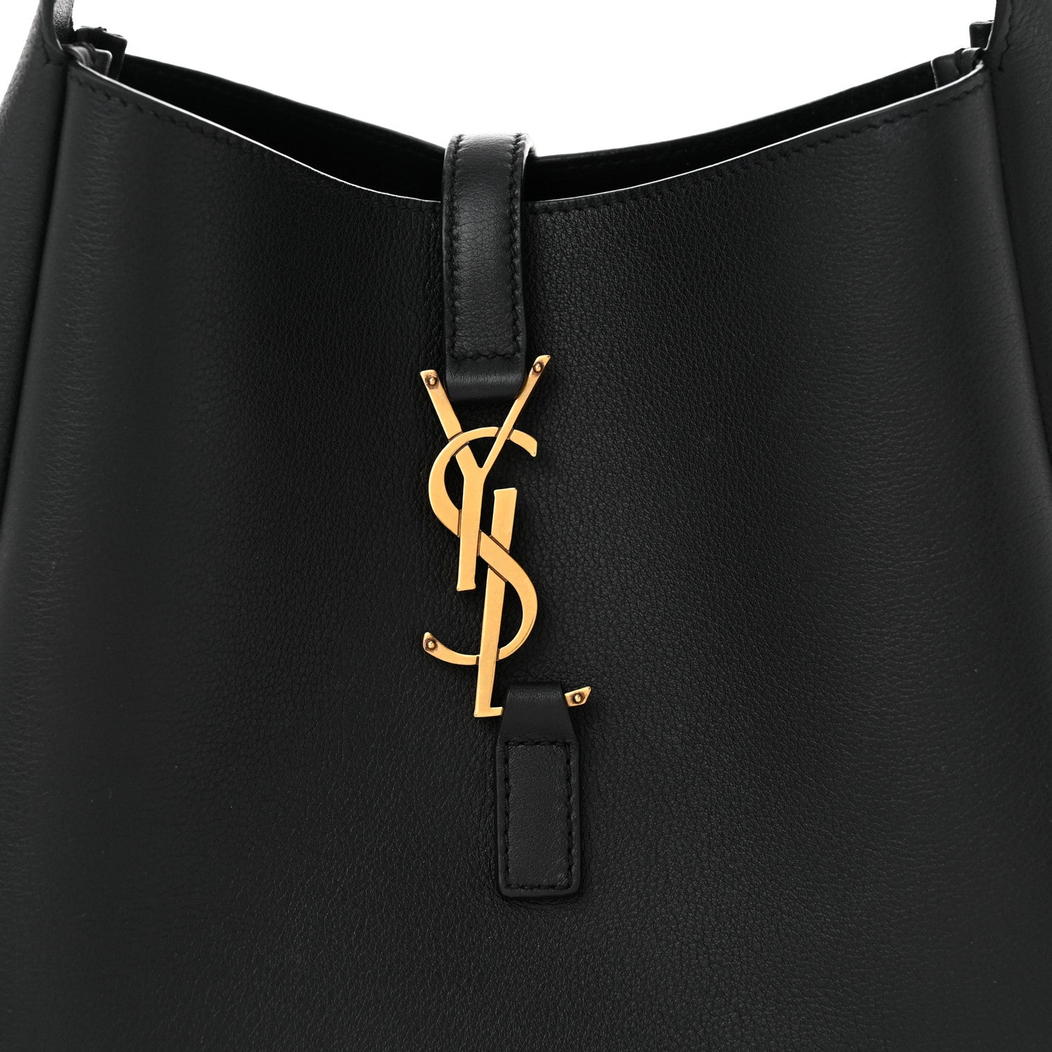 Saint Laurent Smooth Calfskin Small Le 5 A 7 Soft Hobo Black 7 of 9