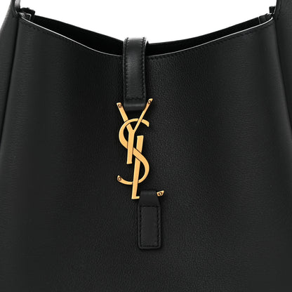 Saint Laurent Smooth Calfskin Small Le 5 A 7 Soft Hobo Black 7 of 9