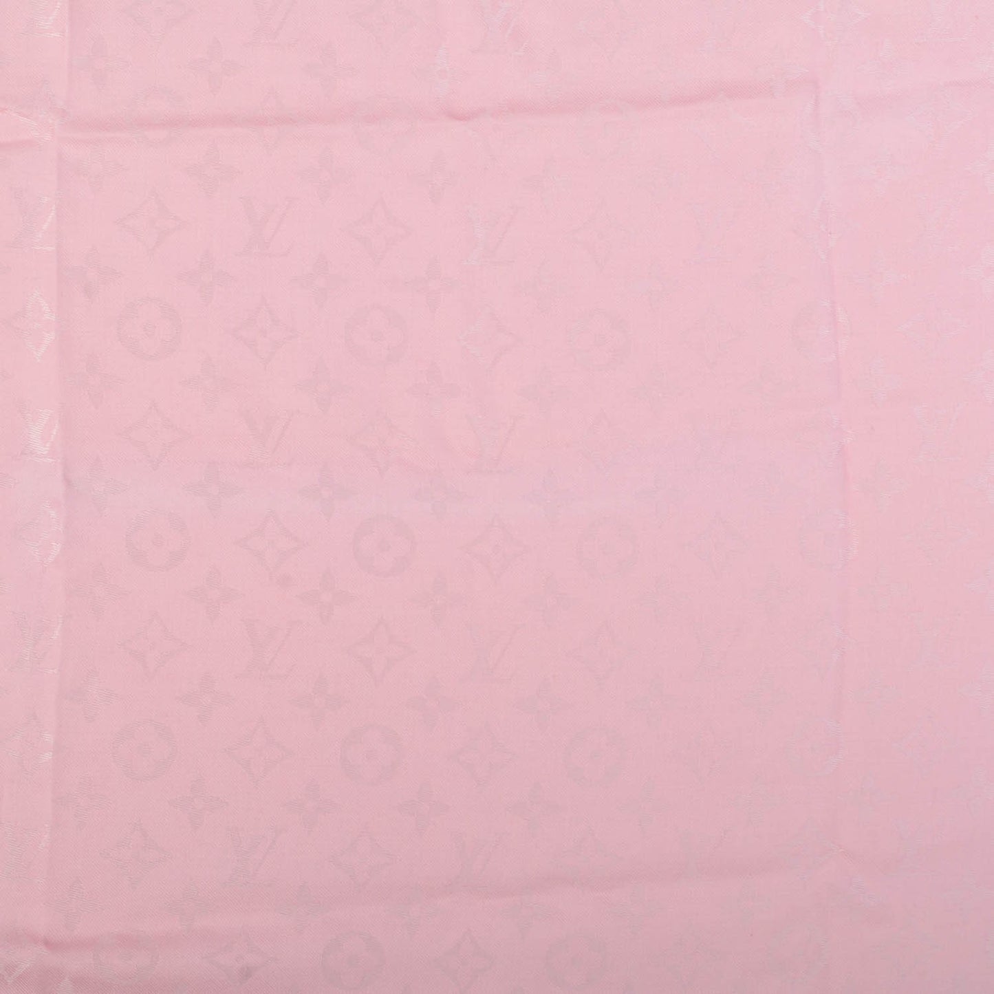 Silk Wool Monogram Shine Shawl Pink