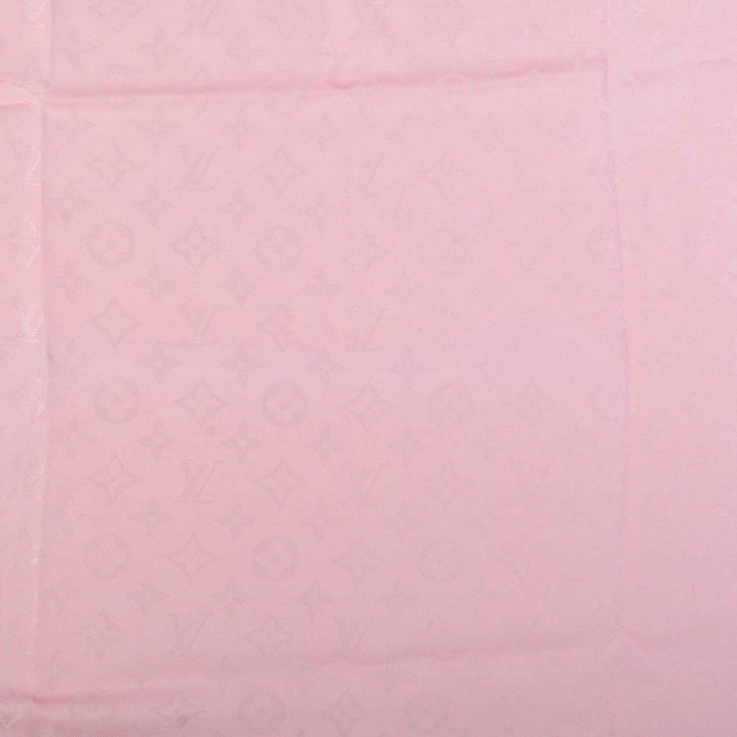 Louis Vuitton Silk Wool Monogram Shine Shawl Pink 1 of 5