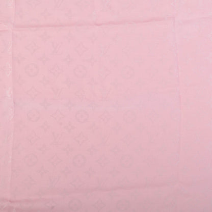 Louis Vuitton Silk Wool Monogram Shine Shawl Pink 1 of 5