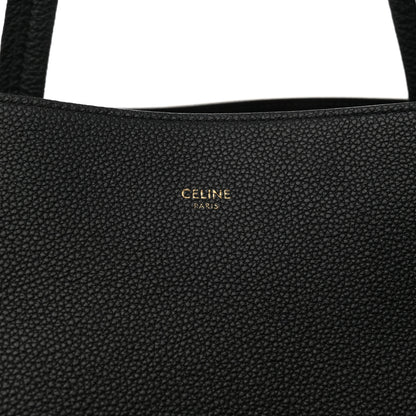 Celine Soft Grained Calfskin Medium Belt Cabas Phantom Black 8 of 11