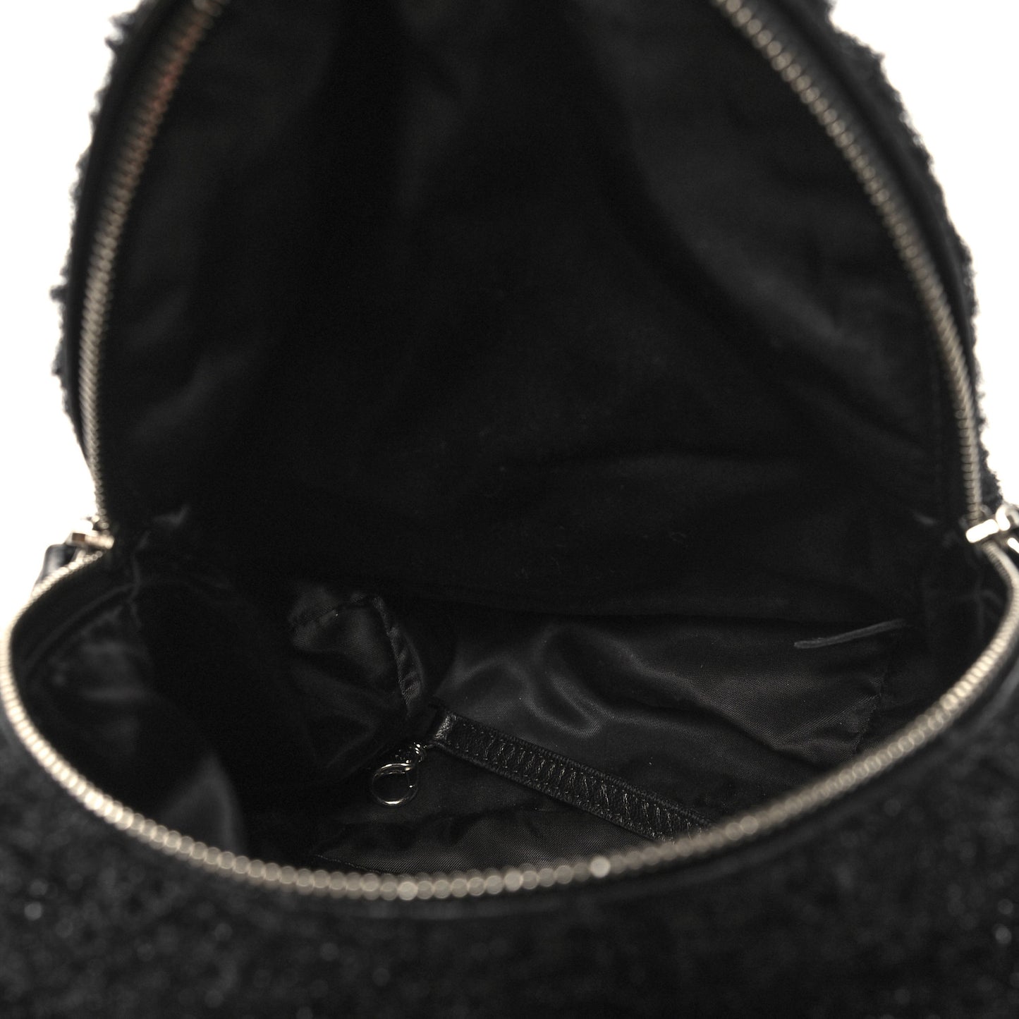 Lurex Knit Mini Pluto Glitter Backpack Black