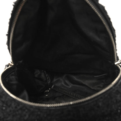 Chanel Lurex Knit Mini Pluto Glitter Backpack Black 5 of 10