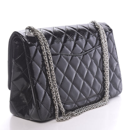 Chanel Distressed Patent Quilted 2.55 Reissue 227 Flap Black 3 of 10